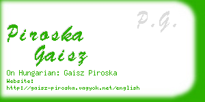 piroska gaisz business card